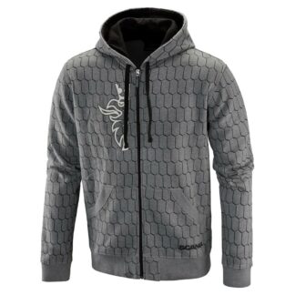 MOLETOM CINZA COM ZIPPER E CAPUZ MASC