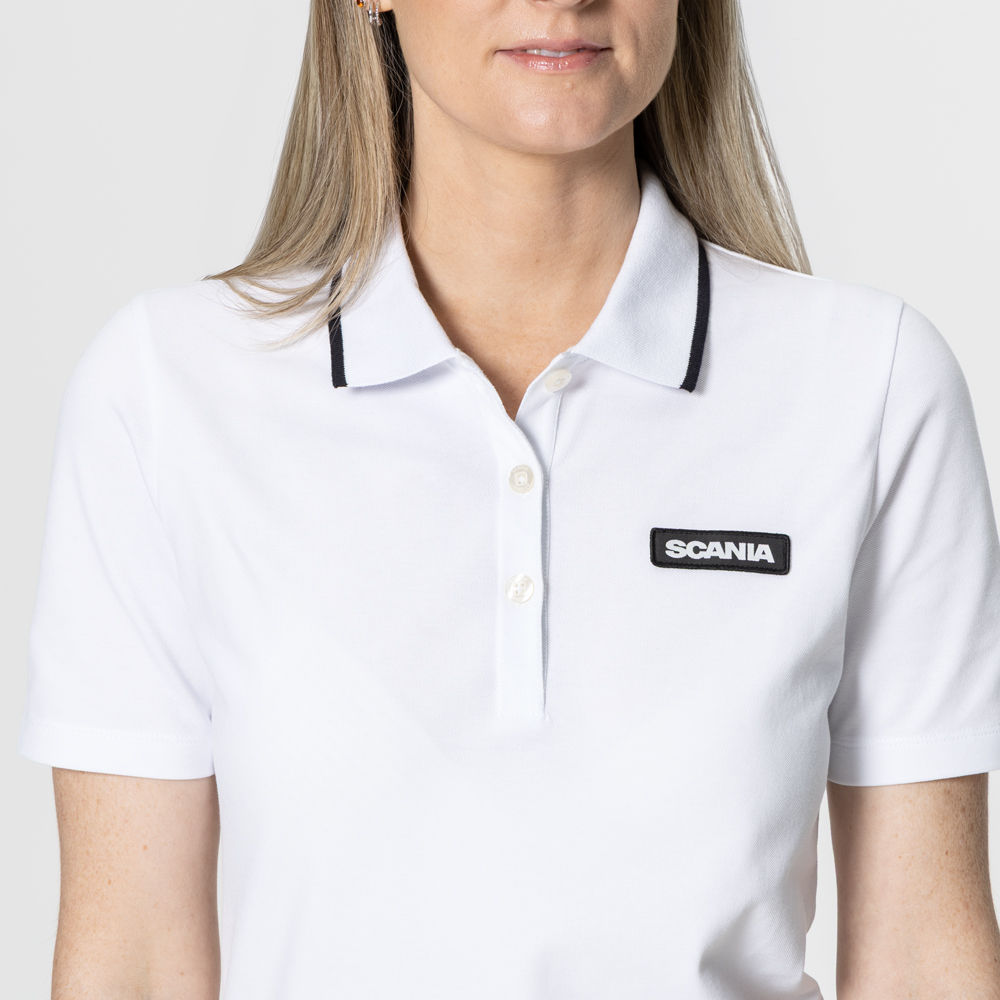 Camisa Polo Feminina Branco Óptico - Imagem 3