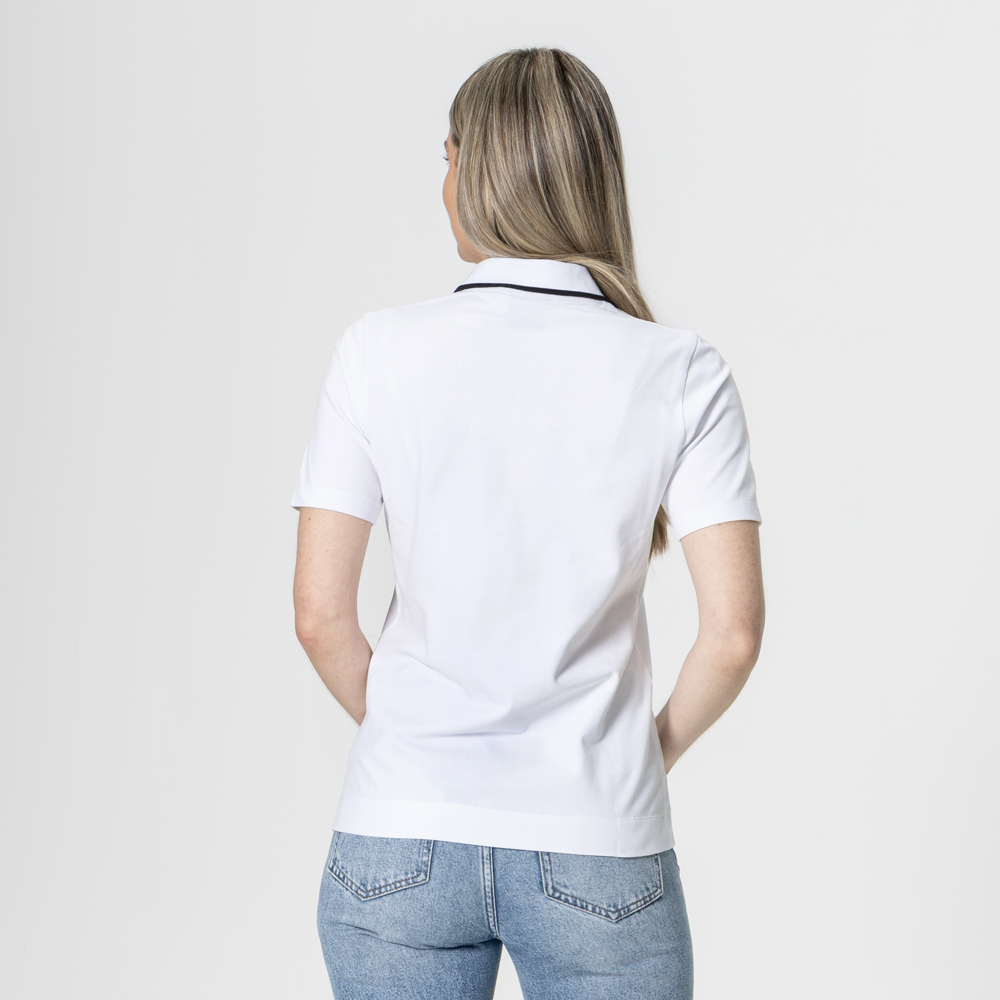 Camisa Polo Feminina Branco Óptico - Imagem 4